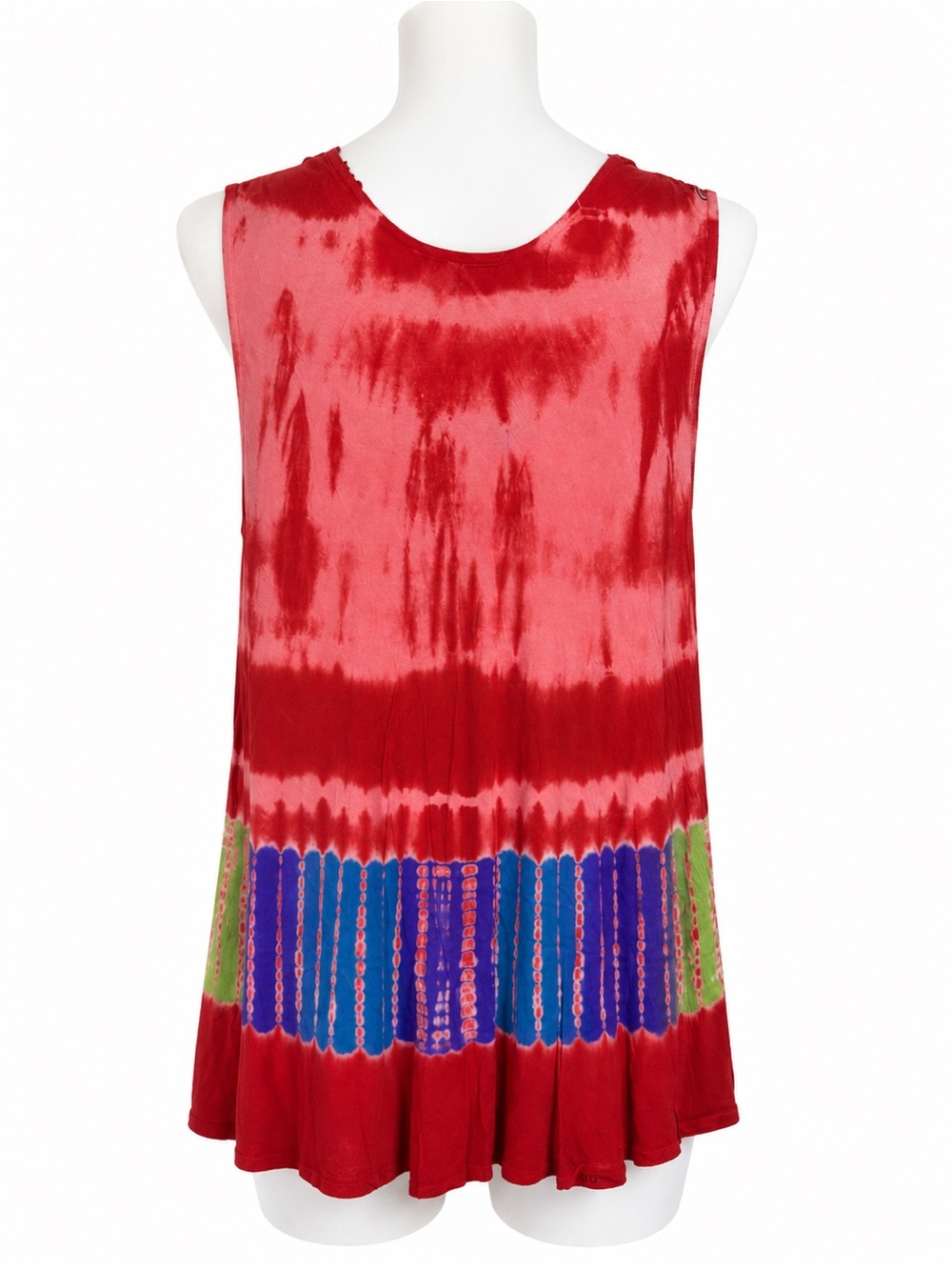🌺 Lungta Imports Tie-Dye Embroidered Rayon Tunic | NWOT | Fits 14/16 - Picture 3 of 4